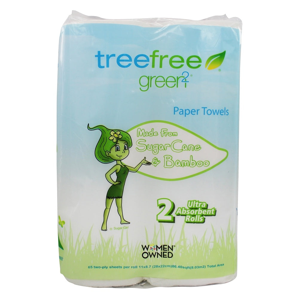 GREEN2: Tree Free Paper Towels 65 2ply Sheets, 2 pc - Vending Business Solutions