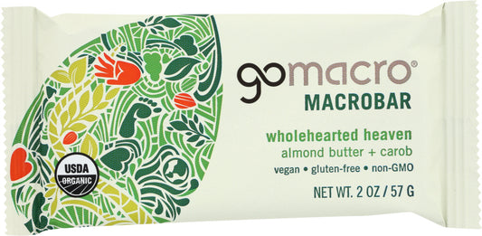GOMACRO: Almond Butter & Carob Bar, 2 oz - Vending Business Solutions