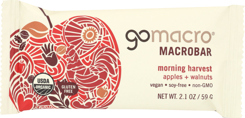 GOMACRO: MacroBar Morning Harvest Apples + Walnuts, 2.1 oz - Vending Business Solutions