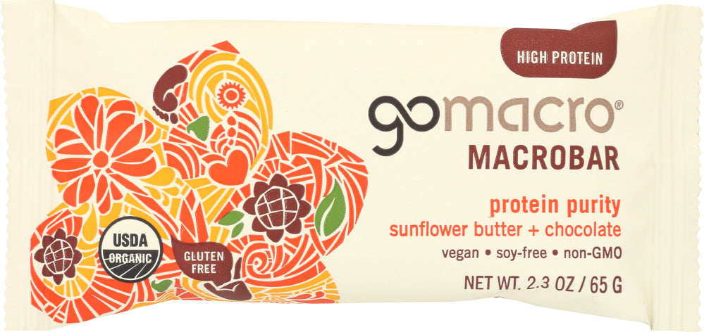 GOMACRO: MacroBar Protein Purity Sunflower Butter + Chocolate, 2.3 oz - Vending Business Solutions