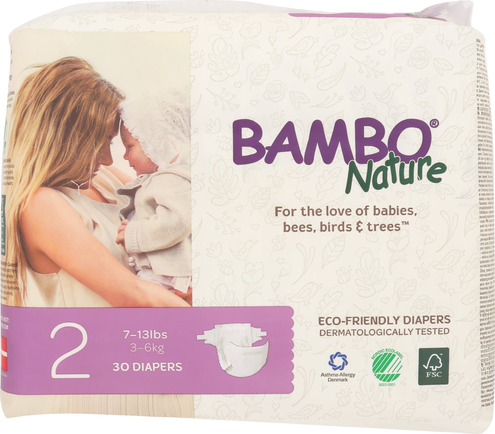 BAMBO NATURE: Diaper Baby Size 2, 30 pk - Vending Business Solutions