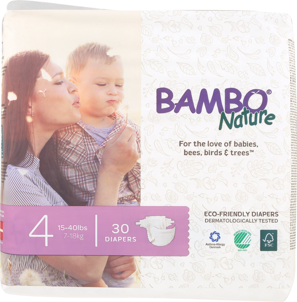 BAMBO NATURE: Diaper Baby Size 4, 30 bg - Vending Business Solutions