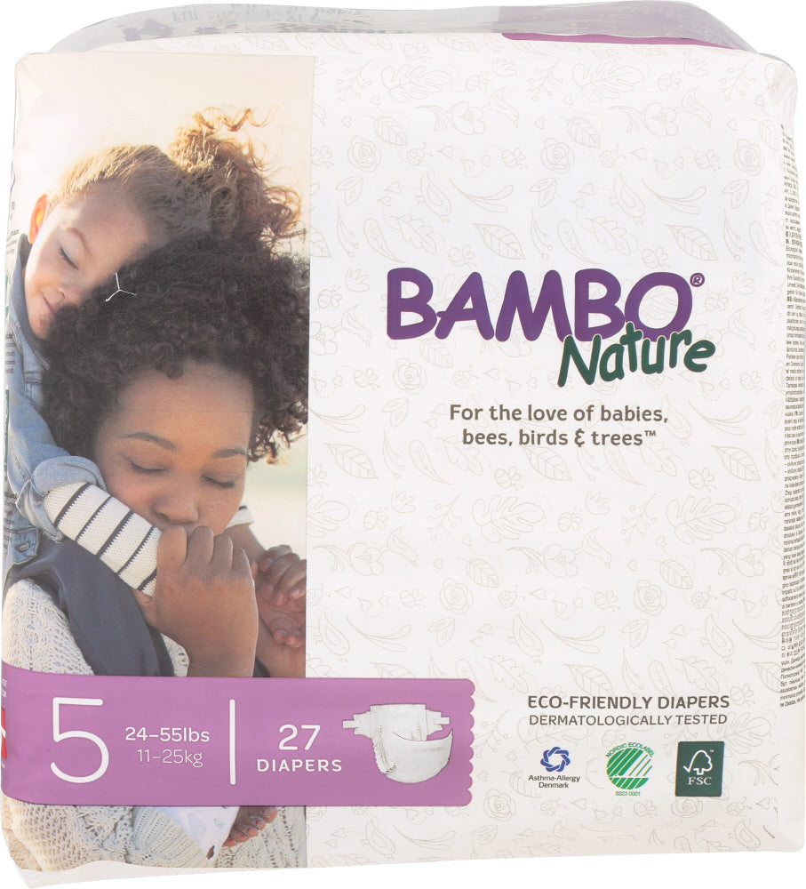 BAMBO NATURE: Diaper Baby Size 5, 27 pk - Vending Business Solutions