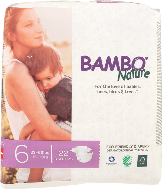 BAMBO NATURE: Diaper Baby Size 6, 22 pk - Vending Business Solutions