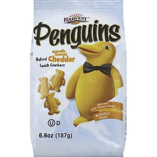 BAKERS HARVEST: Penguins Cheddar Cracker, 6.6 oz - Vending Business Solutions