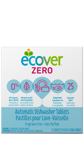 ECOVER: Automatic Dishwasher Tablets Zero, 17.6 oz - Vending Business Solutions
