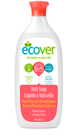 ECOVER: Liquid Pink Geranium Dishwash, 25 oz - Vending Business Solutions