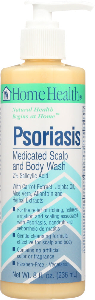 HOME HEALTH: Psoriasis Medicated Scalp and Body Wash, 8 Oz - Vending Business Solutions