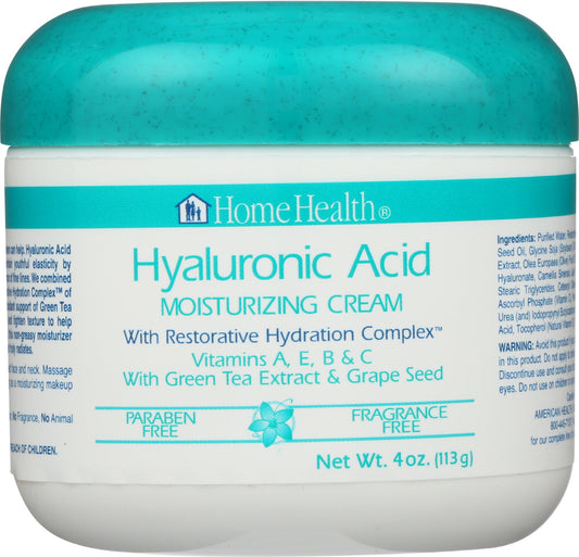 HOME HEALTH: Hyaluronic Acid Moisturizing Cream, 4 oz - Vending Business Solutions