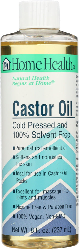 HOME HEALTH: Castor Oil Cold Pressed & Cold Processed, 8 Oz - Vending Business Solutions