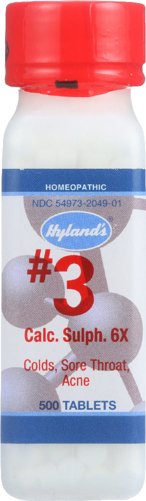 HYLANDS: No.3 Calcium Sulphate 6X Homeopathic Remedy 6x, 500 Tablets - Vending Business Solutions
