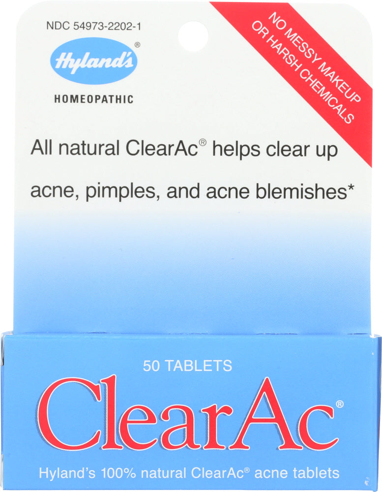 HYLAND'S: Natural ClearAc Acne Tablets, 50 Tablets - Vending Business Solutions