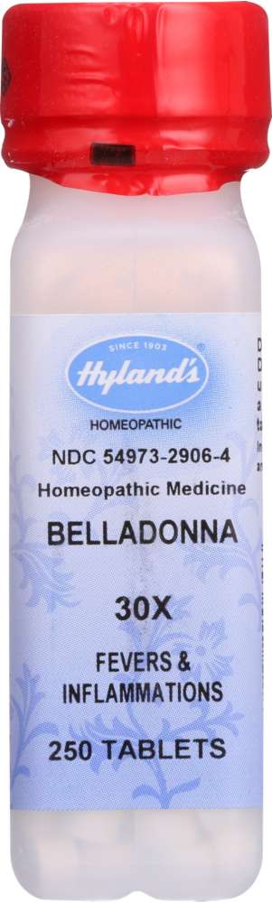 HYLAND: Belladonna 30X, 250 tablets - Vending Business Solutions