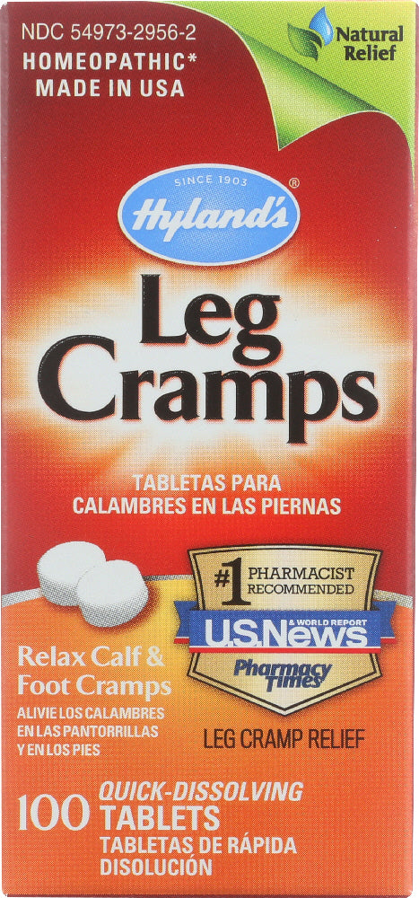 HYLAND'S: Leg Cramps Homeopathic Natural Relief, 100 Tablets - Vending Business Solutions