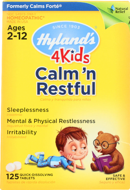 HYLAND'S: 4 Kids Calm 'N Restful, 125 Quick Dissolving tablets - Vending Business Solutions