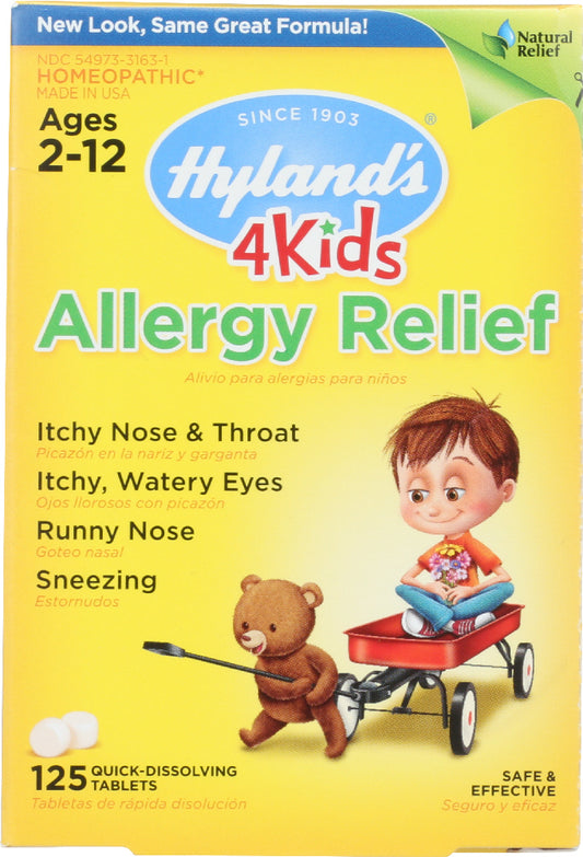 HYLAND'S: 4 Kids Allergy Relief, 125 Quick-Dissolving tablets - Vending Business Solutions
