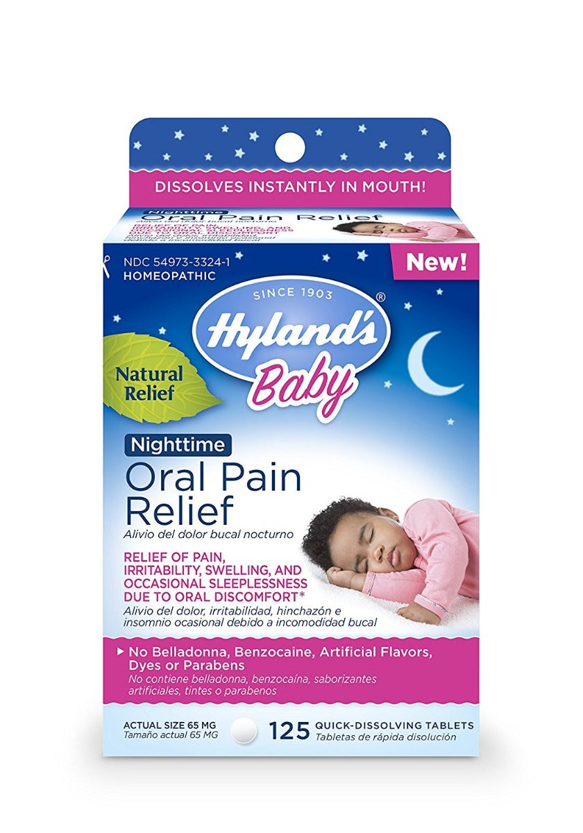 HYLAND: Oral Pain Relief Baby Night Time, 125 tablets - Vending Business Solutions