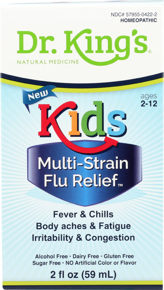 DR KINGS NATURAL MEDICINE: Kids Flu Relief Multi Strain, 2 oz - Vending Business Solutions