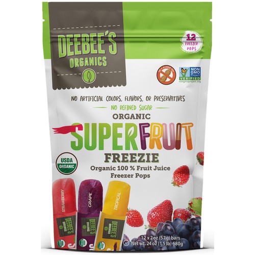 DEEBEES ORGANIC: Super Fruit Freezies, 24 oz - Vending Business Solutions