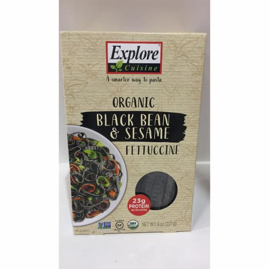 EXPLORE CUISINE: Black Bean and Sesame Fettuccine Pasta, 8 oz - Vending Business Solutions