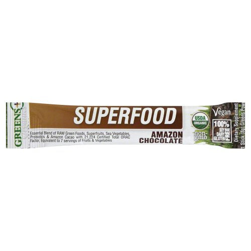 GREENS PLUS: Organic Superfood Amazon Chocolate Stick, 8 gm - Vending Business Solutions