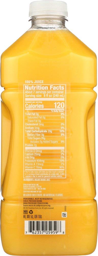 EVOLUTION FRESH: Organic Orange Juice, 59 oz - Vending Business Solutions