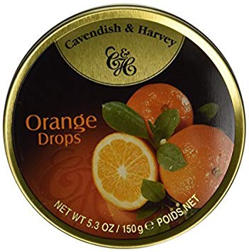 CAVENDISH & HARVEY: Candy Tin Orange, 5.3 oz - Vending Business Solutions