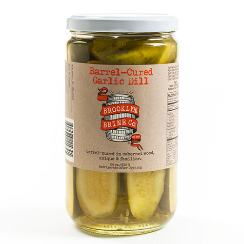 BROOKLYN BRINE: Pickle Barrel Cured Garlic Dill, 24 oz - Vending Business Solutions