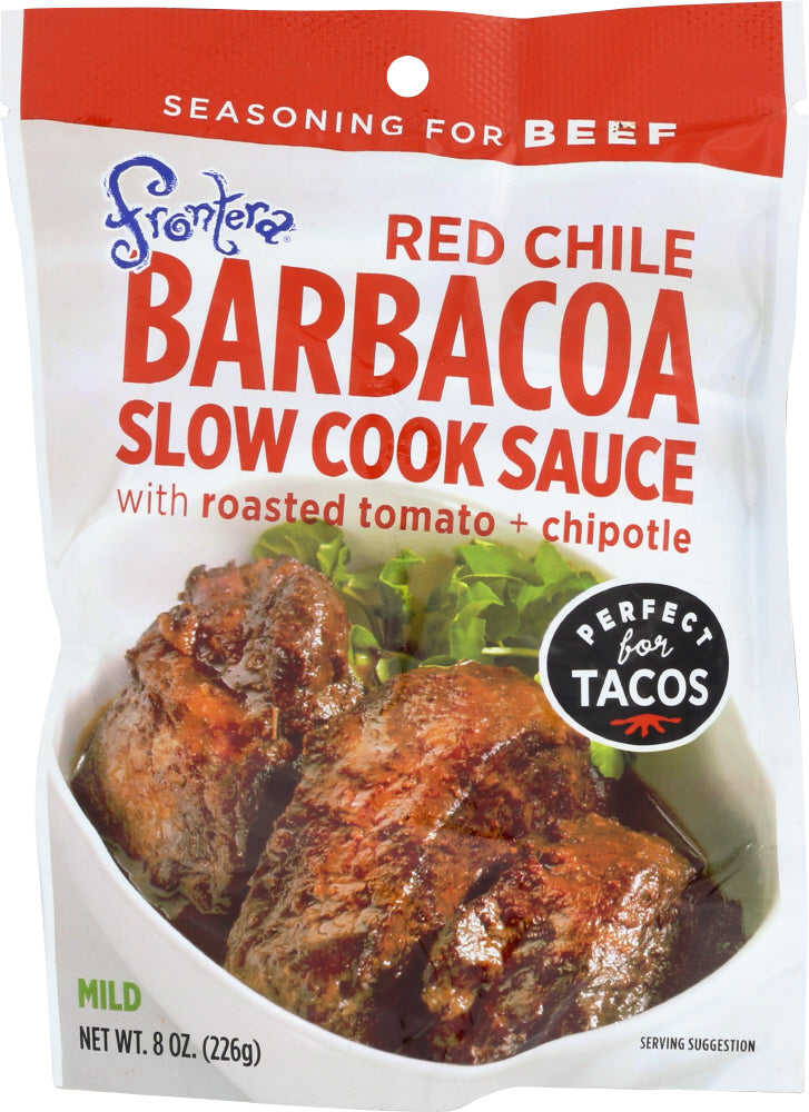 FRONTERA: Red Chile Barbacoa Slow Cook Sauce with Roasted Tomato Plus Chipotle, 8 oz - Vending Business Solutions