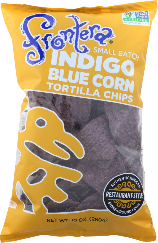 FRONTERA: Indigo Blue Corn Stone-Ground Tortilla Chips, 10 oz - Vending Business Solutions