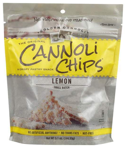 GOLDEN CANNOLI: Lemon Original Cannoli Chips, 5.1 oz - Vending Business Solutions