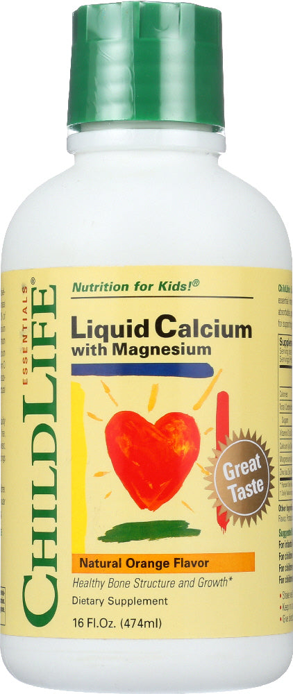 CHILDLIFE ESSENTIALS: Liquid Calcium with Magnesium Natural Orange Flavor, 16 oz - Vending Business Solutions