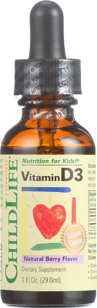 CHILDLIFE ESSENTIALS: Vitamin D3 Natural Berry Flavor, 1 oz - Vending Business Solutions