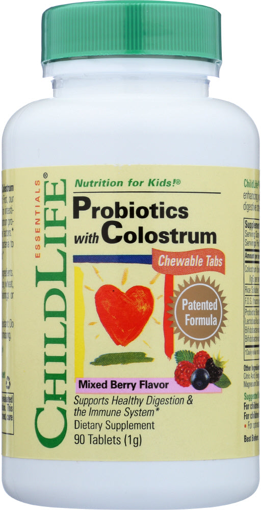 CHILD LIFE: Probiotics with Colustrum Mixed Berry Flavor, 90 tb - Vending Business Solutions