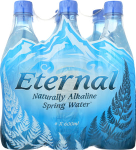 ETERNAL: Artesian Naturally Alkaline Water 6x20.2 oz Bottles, 121.7 oz - Vending Business Solutions