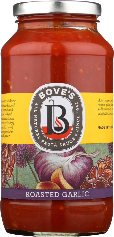 BOVES OF VERMONT: Sauce Pasta Roasted Garlic, 24 oz - Vending Business Solutions