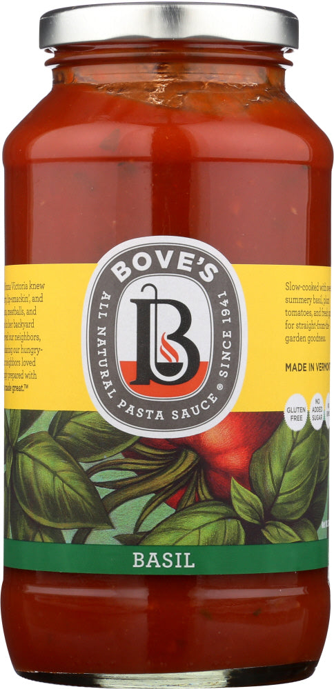 BOVES OF VERMONT: Pasta Basil Sauce, 24 oz - Vending Business Solutions