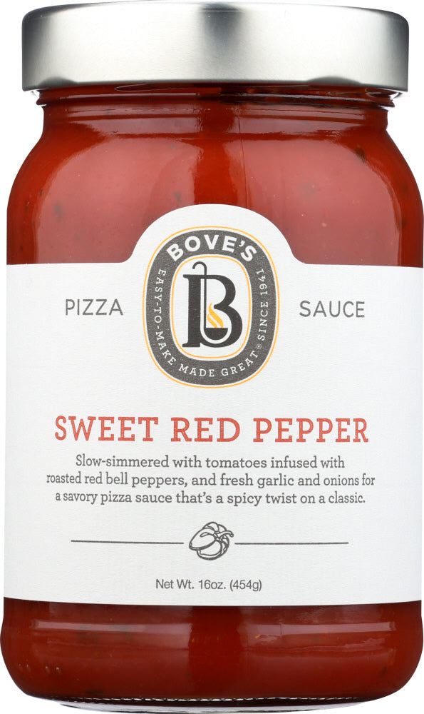 BOVES OF VERMONT: Sweet Red Pepper Pizza Sauce, 16 oz - Vending Business Solutions