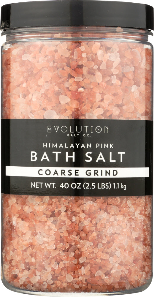 EVOLUTION SALT: Himalayan Pink Bath Salt Coarse Grind, 40 oz - Vending Business Solutions