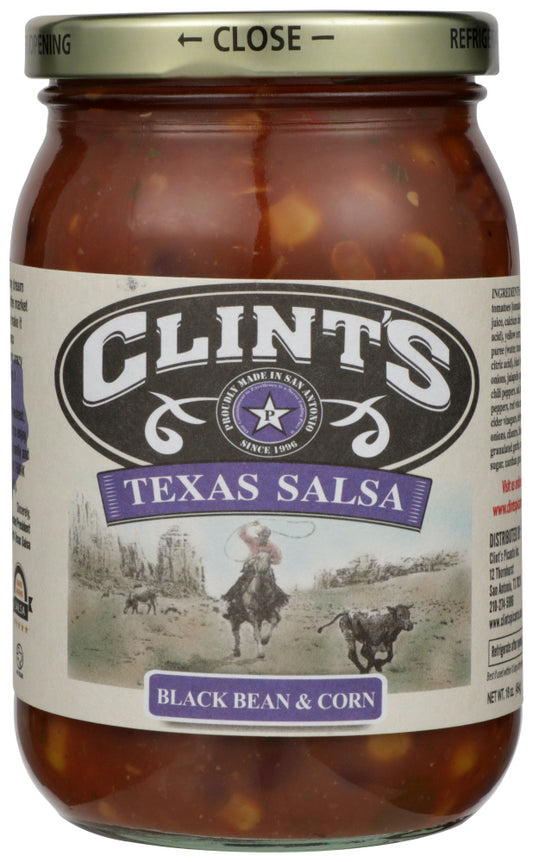 CLINTS: Salsa Black Bean & Corn, 16 oz - Vending Business Solutions