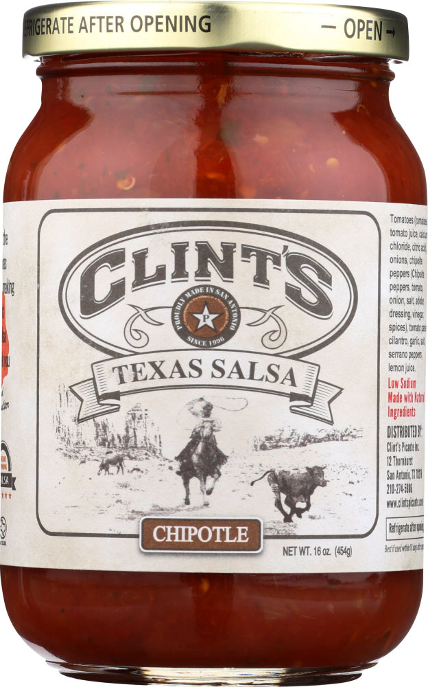 CLINT'S: Texas Chipotle Salsa, 16 oz - Vending Business Solutions