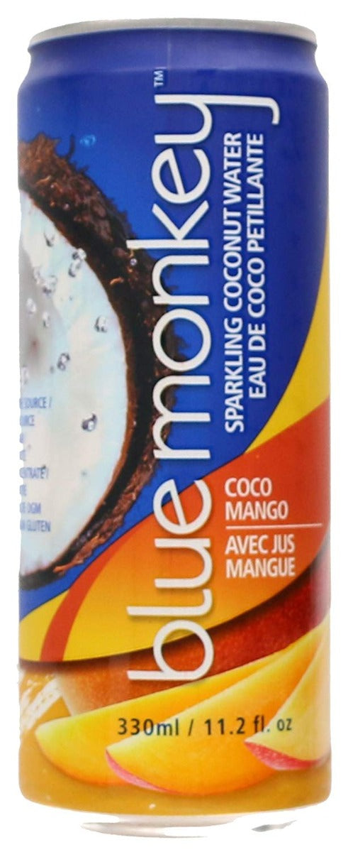 BLUE MONKEY: Sparkling Coconut Water Coco Mango, 11.2 fl oz - Vending Business Solutions