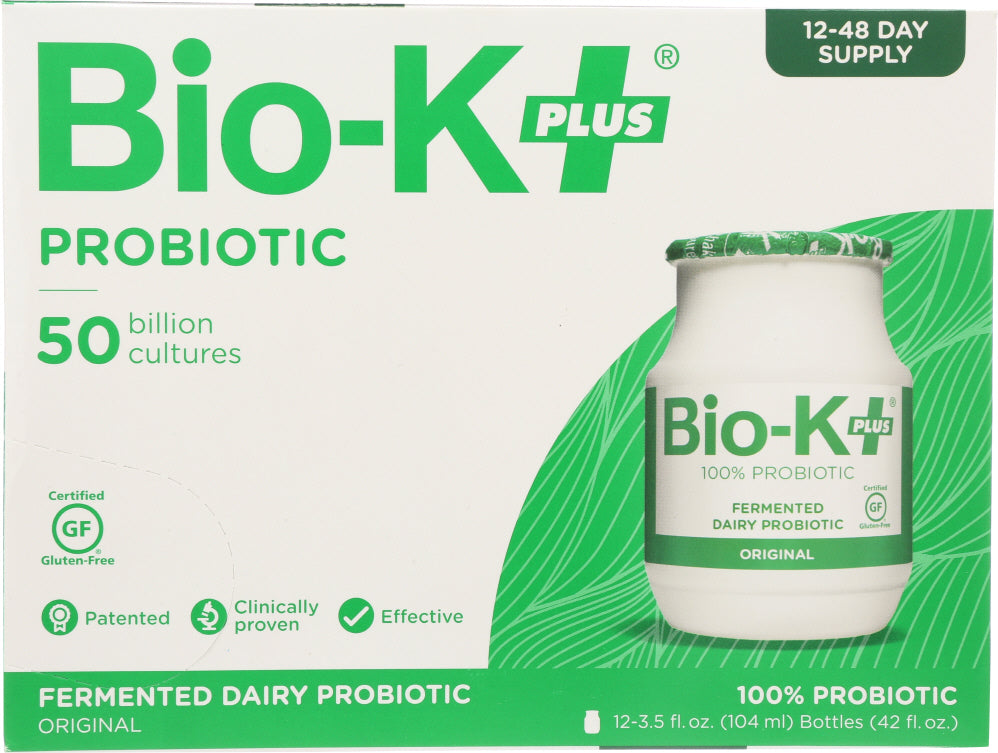 BIO K PLUS: Fermented Dairy Probiotic Original 12 Pack, 42 oz - Vending Business Solutions
