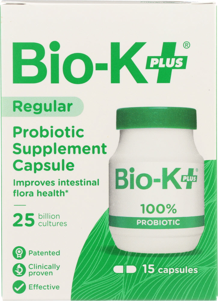 BIO K: Pobiotic Supplement Capsule Regular 25 Billion Cultures, 15 cp - Vending Business Solutions