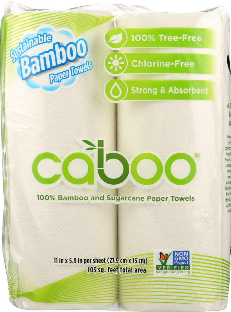 CABOO: 2-Ply Paper Towels 115 Sheets, 2 Rolls - Vending Business Solutions