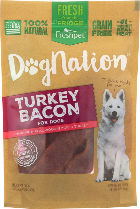 DOGNATION: Dog Treat Turkey Bacon NF, 3 oz - Vending Business Solutions