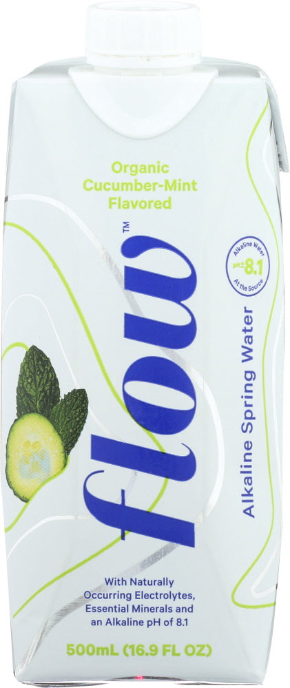 FLOW WATER: Cucumber Mint Spring Water Alkaline, 16.9 fo - Vending Business Solutions