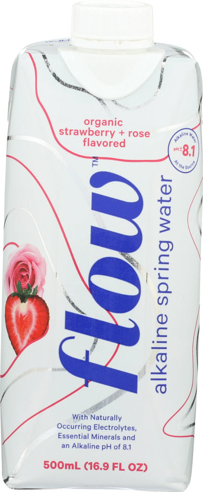 FLOW WATER: Water Alkaline Strawberry Rose, 16.9 oz - Vending Business Solutions