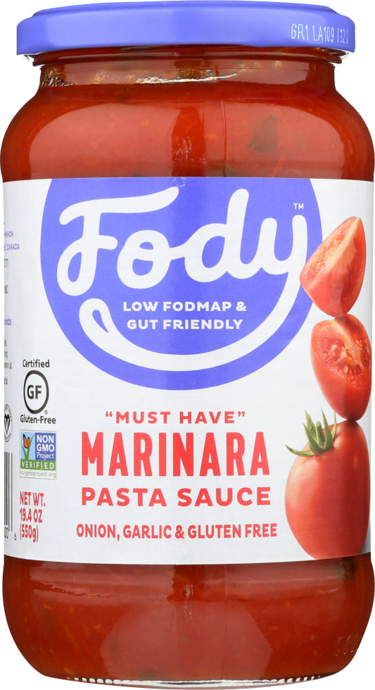 FODY FOOD CO: Sauce Pasta Marinara, 19.4 oz - Vending Business Solutions