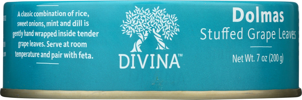DIVINA: Dolmas Stuffed Grape Leaves, 7 oz - Vending Business Solutions